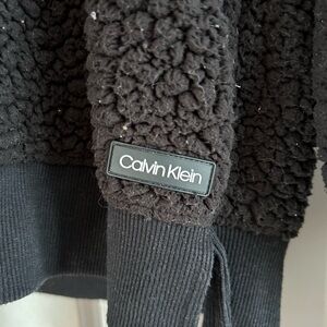 Calvin Klein Black Women Sherpa Sweater Size Large